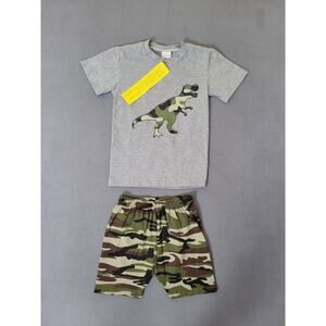 MyFav Big Boys Pajamas 2 Piece Shorts Set Dinosaur PJS Size 7 Years